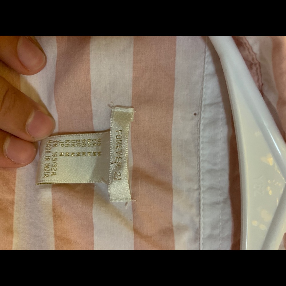 Pink stripped button up - Picture 2 of 3